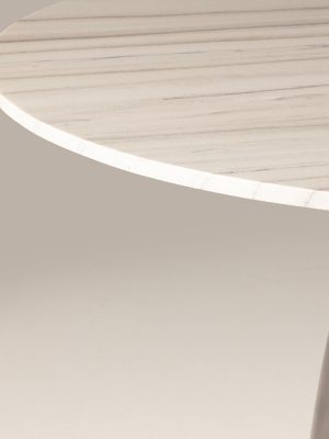 MESA REDONDA AMAL 130CM MARMOL BLANCO