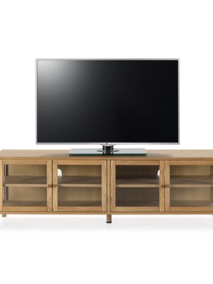 MUEBLE TV CECI 4P 160CM ROBLE PUERTA CRISTAL