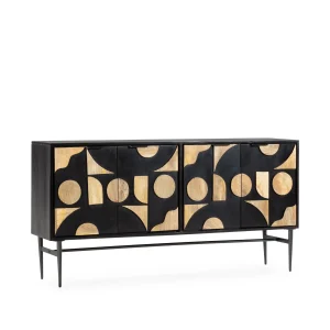 APARADOR NAVYA 4P MADERA MANGO/NEGRO