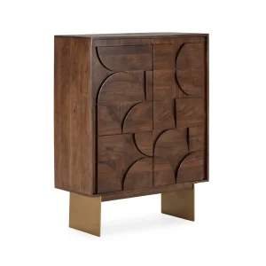 MUEBL.AUX. ALTO TRISHA 2P MARRON OSCURO